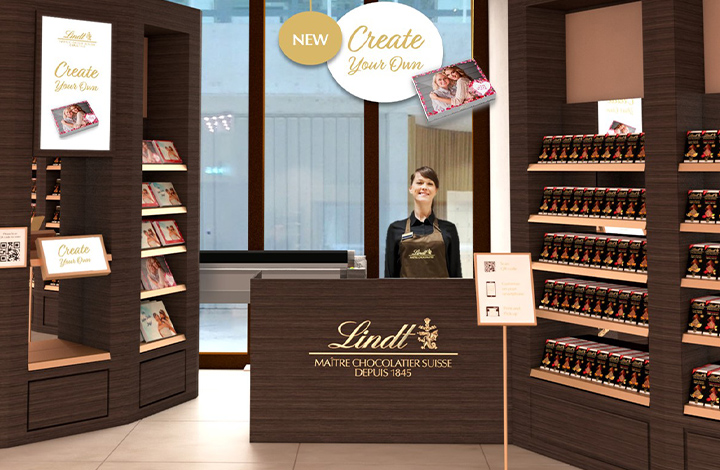 L’écran permettant de composer votre boîte de pralinés. L’écran permettant de composer votre boîte de pralinés.