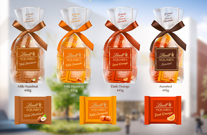 Lindt Squares were developed specially for the Lindt Home of Chocolate